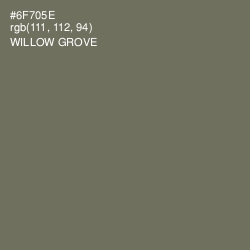 #6F705E - Willow Grove Color Image
